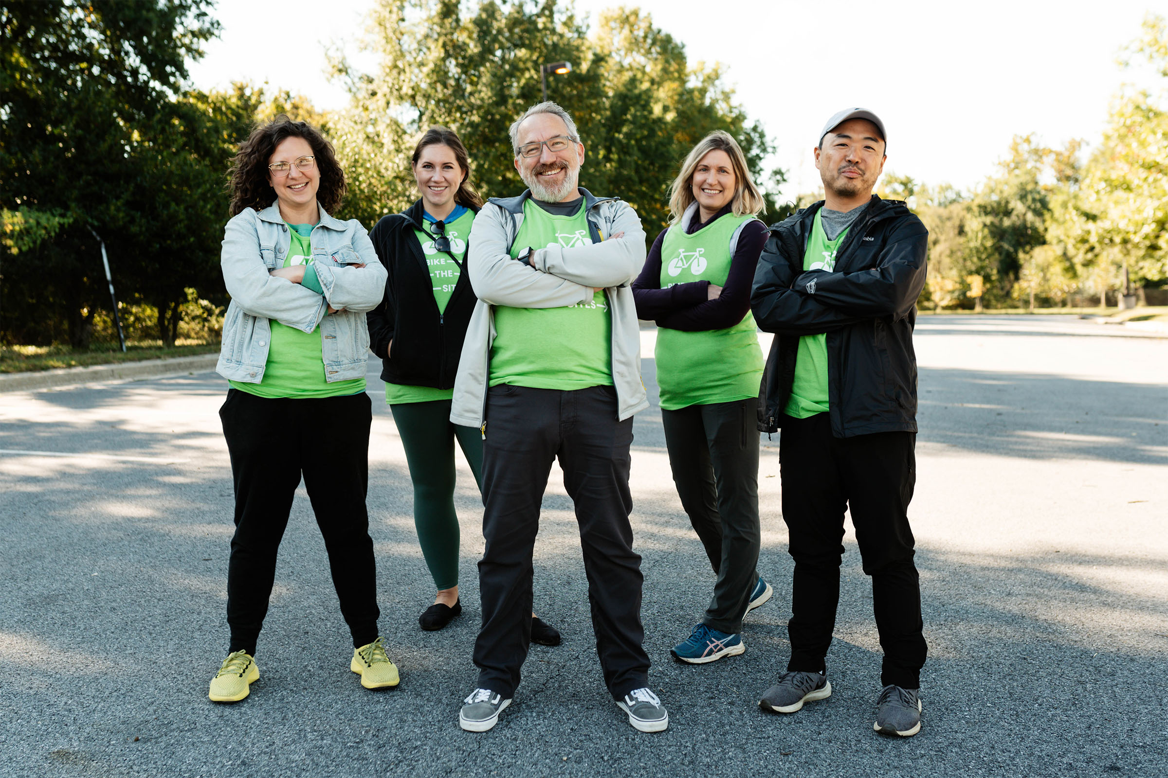 NDC board members posing at bike event.