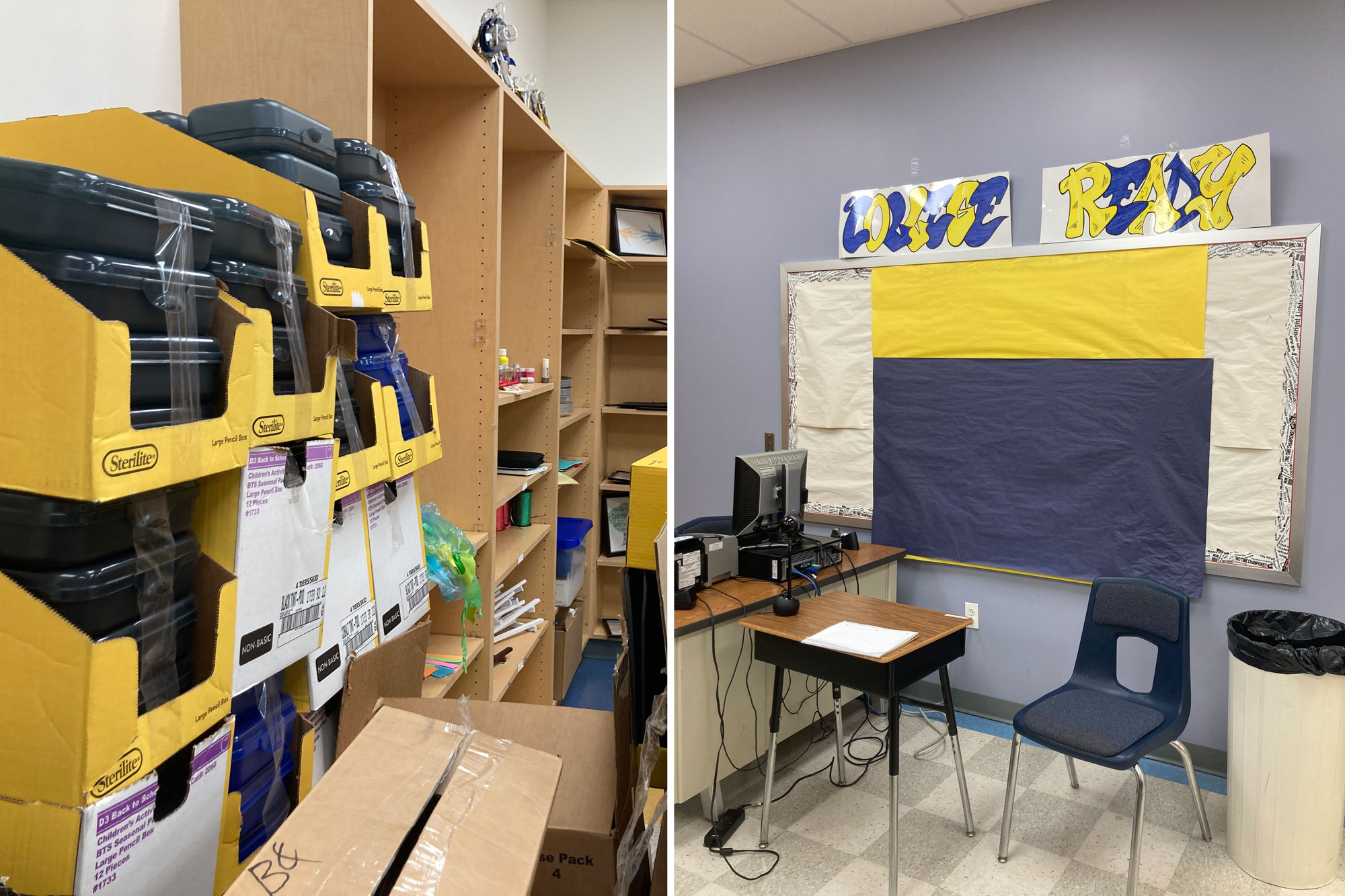 The existing conditions in the space were cluttered and not reaching their full potential. NDC staff and volunteers got to work.