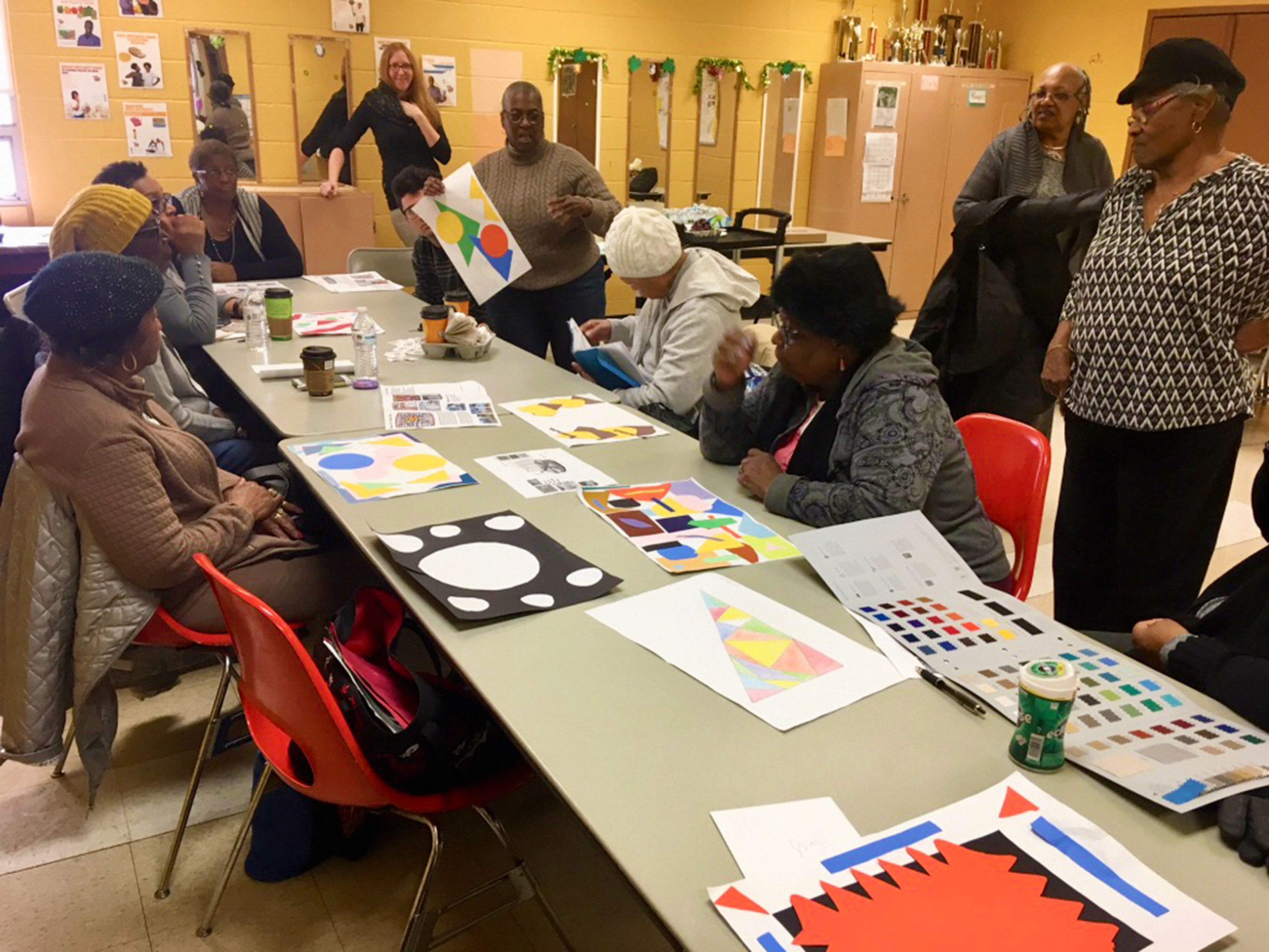 Residents discussing what they would like to see at Darley Park during an NDC workshop.