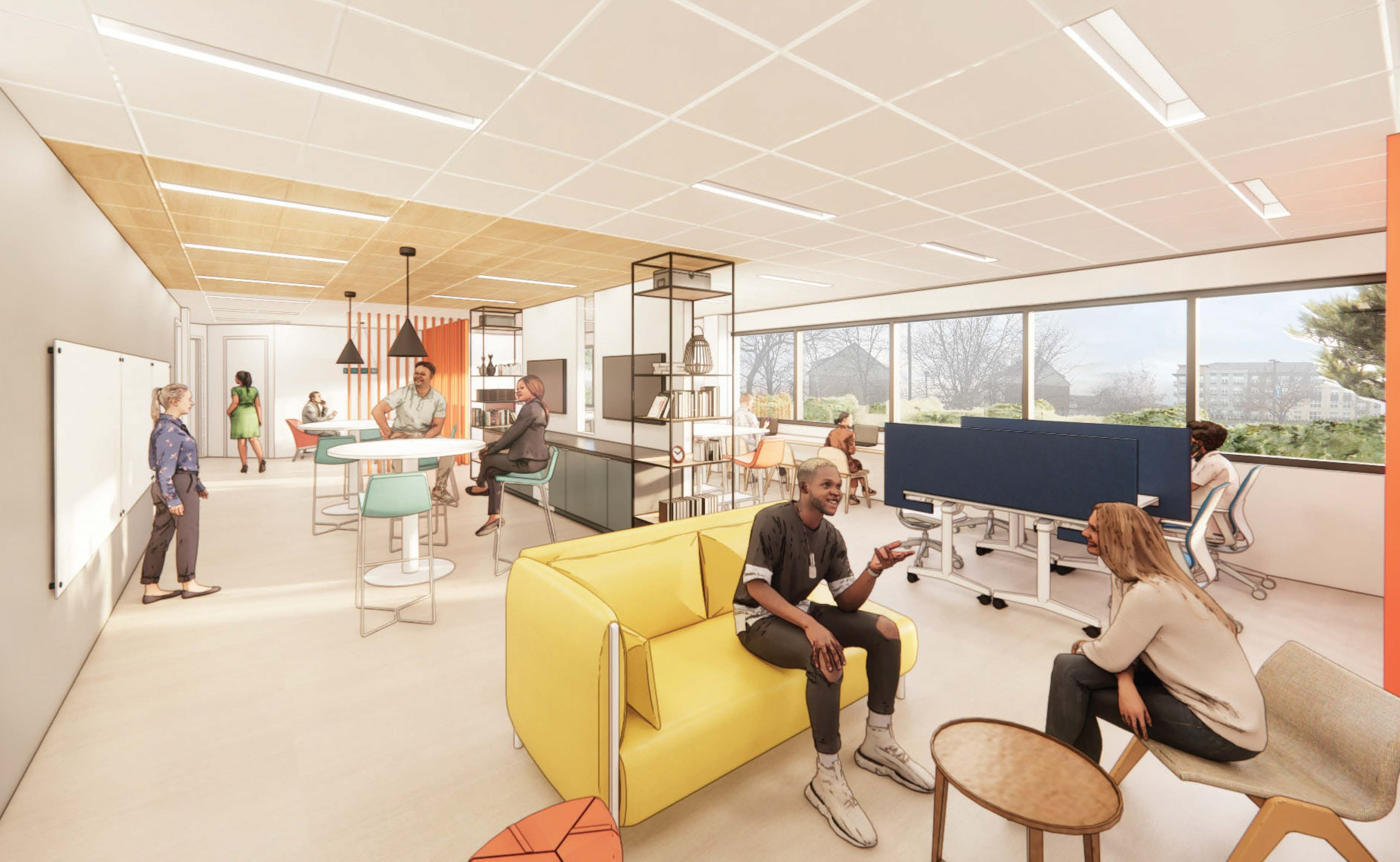 3714 Largo‐Kettering E/Studio, Largo Kettering Library — Prince George’s County Memorial Library System (PGCMLS) conceptual designs by the Neighborhood Design Center and Gensler.