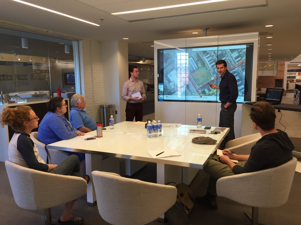 Design review with project stakeholders. Image by Laura Wheaton.
