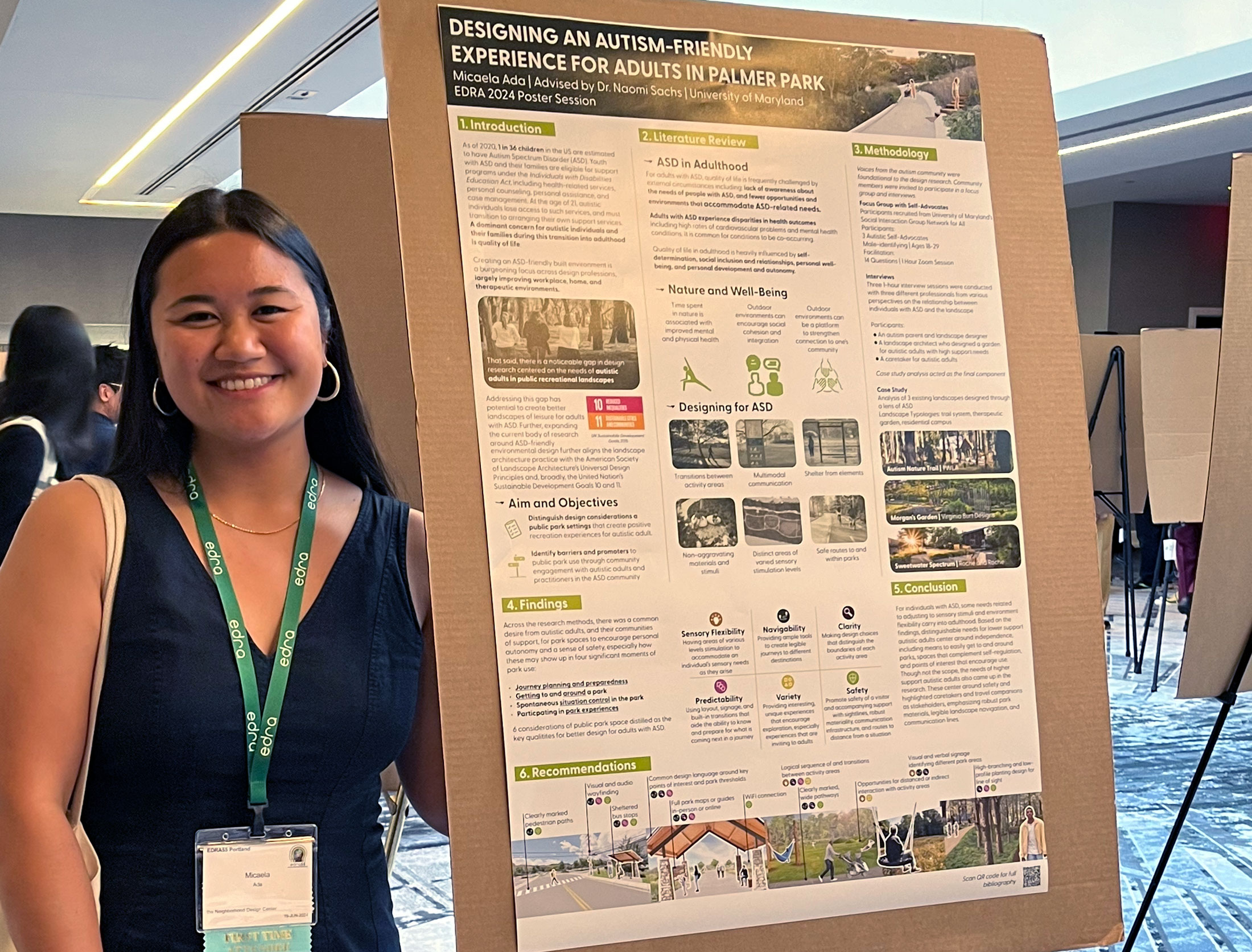 Our very own Landscape Design Project Coordinator, Micaela Ada, presented her graduate school thesis at the 55th annual Environmental Design Research Association (EDRA) 
