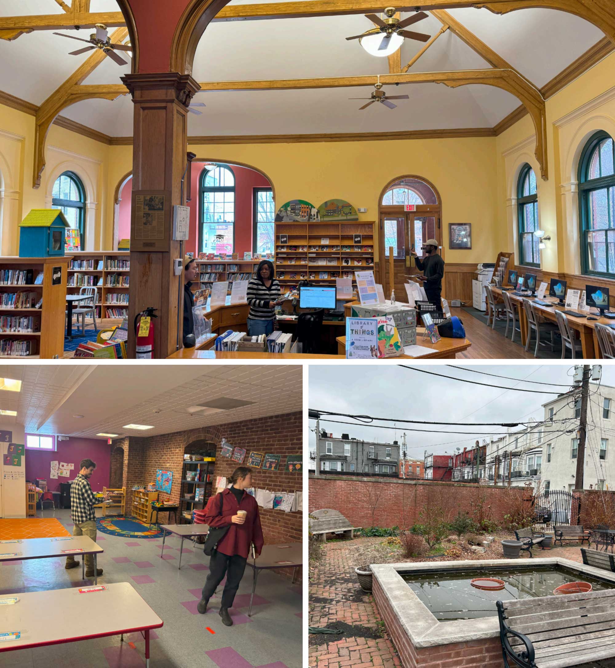 The NDC team makes note of the building’s exisiting conditions.