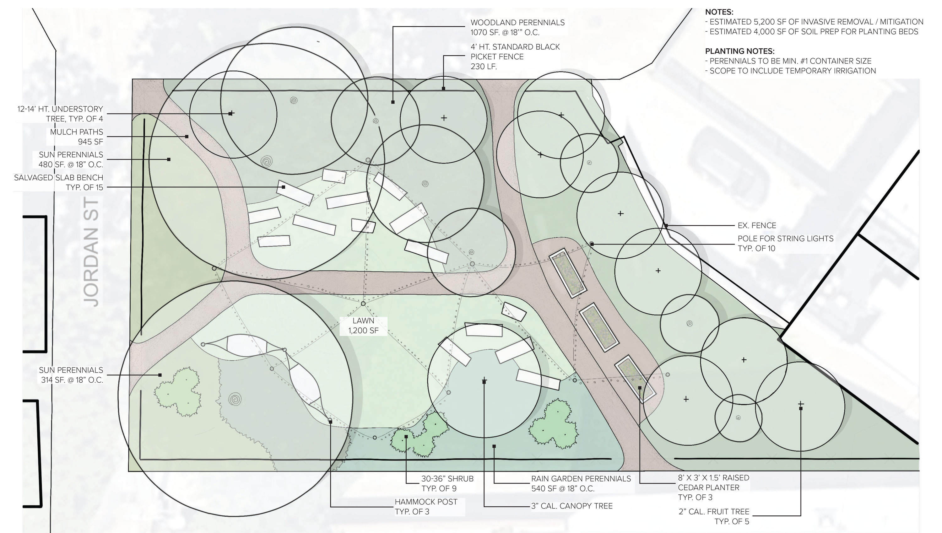Jordan Alley Green Space Plan in Reservoir Hill by Linden Ave