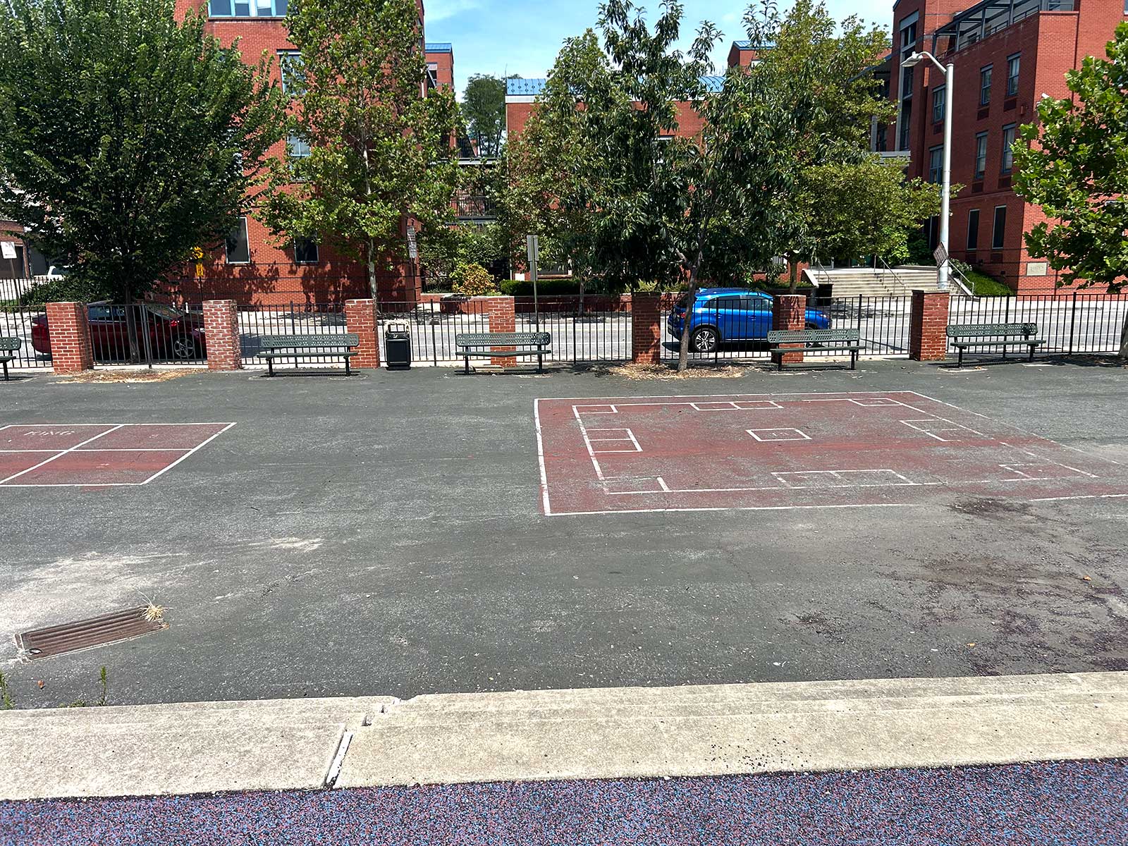 Mt. Royal Existing Pay space showing weathered asphalt court.