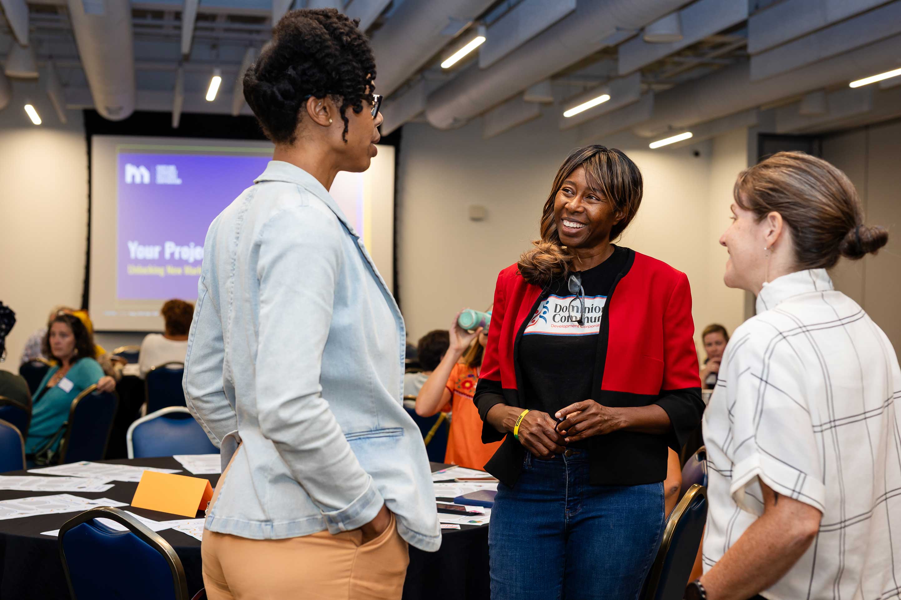 NDC staff connecting with roundtable participants.