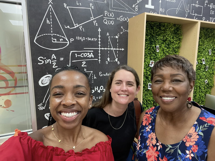 Sophie Morley (NDC) with Fame Staff and CEO Toni Lewis. Credit FAME.
