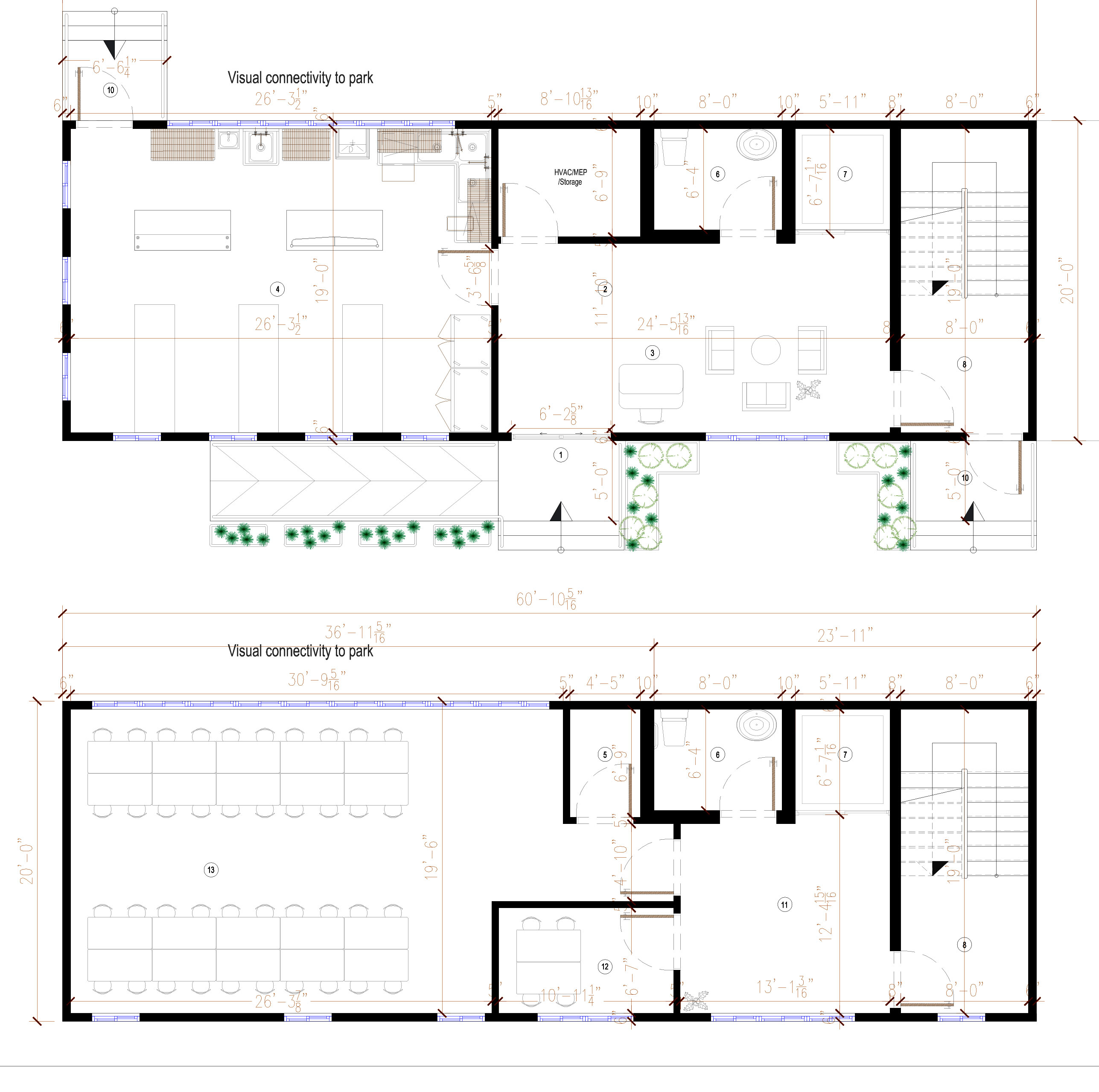 Harlem Park Community Wellness Hub levels 1 and 2.