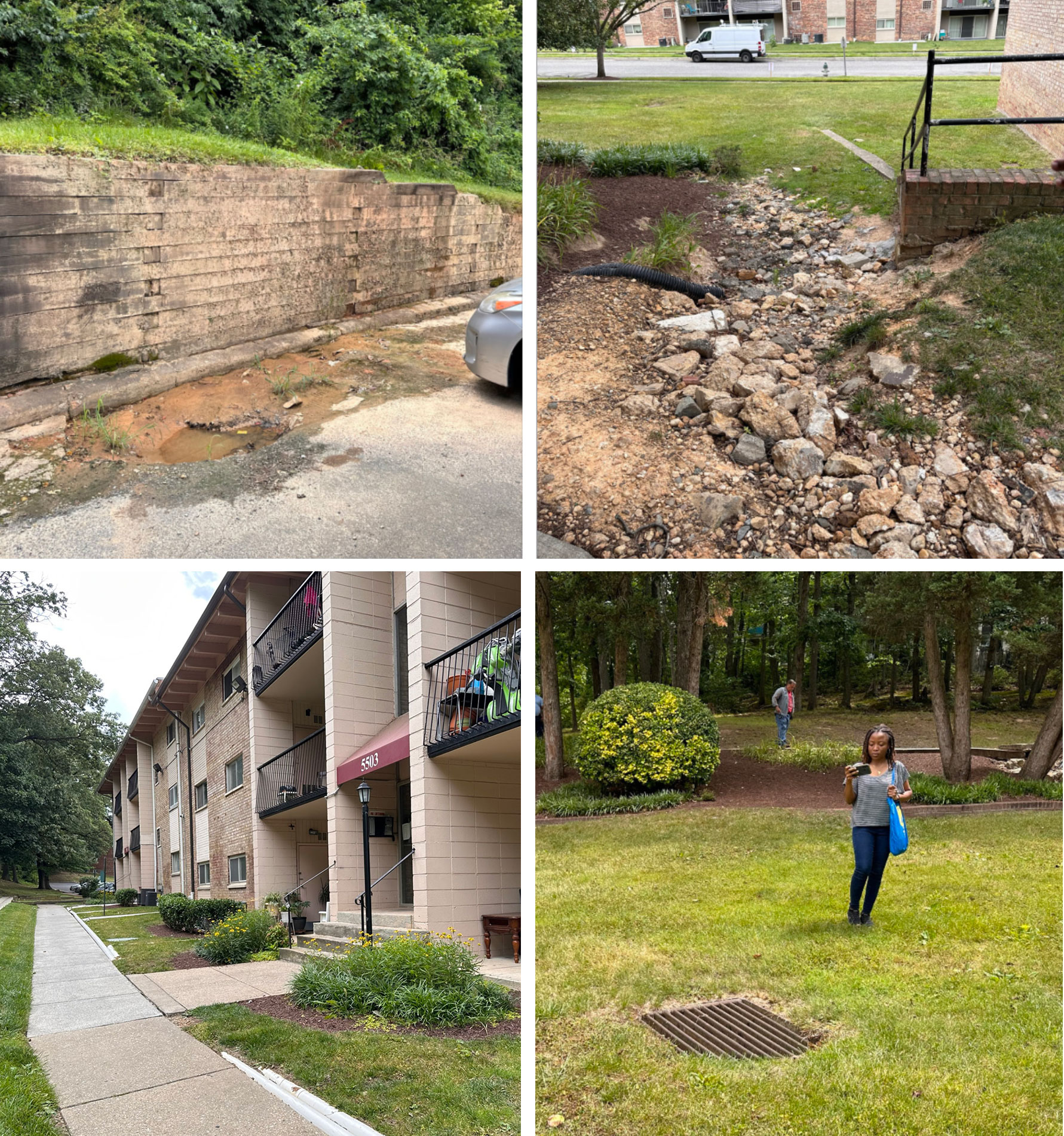 Existing conditions of residential complex.