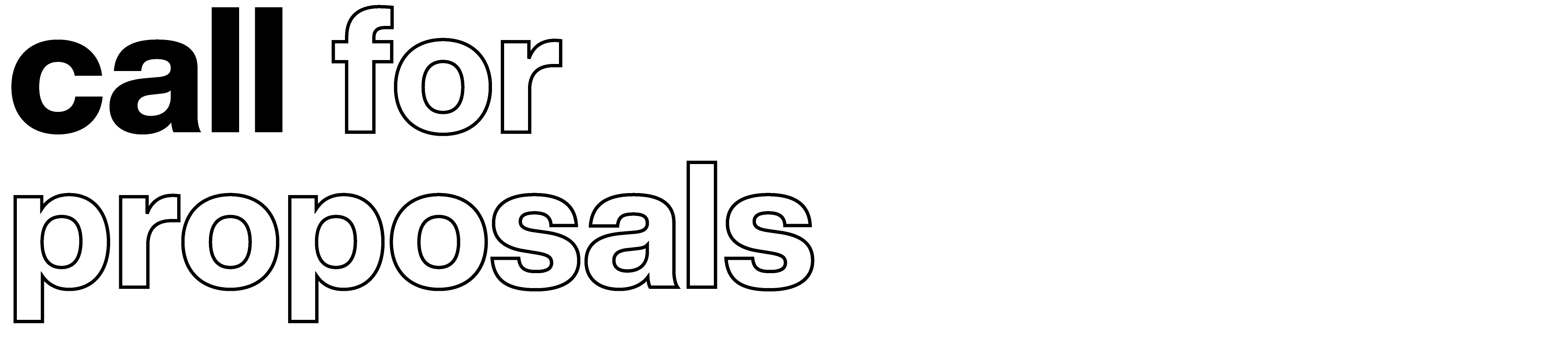 words that say "call for proposals"