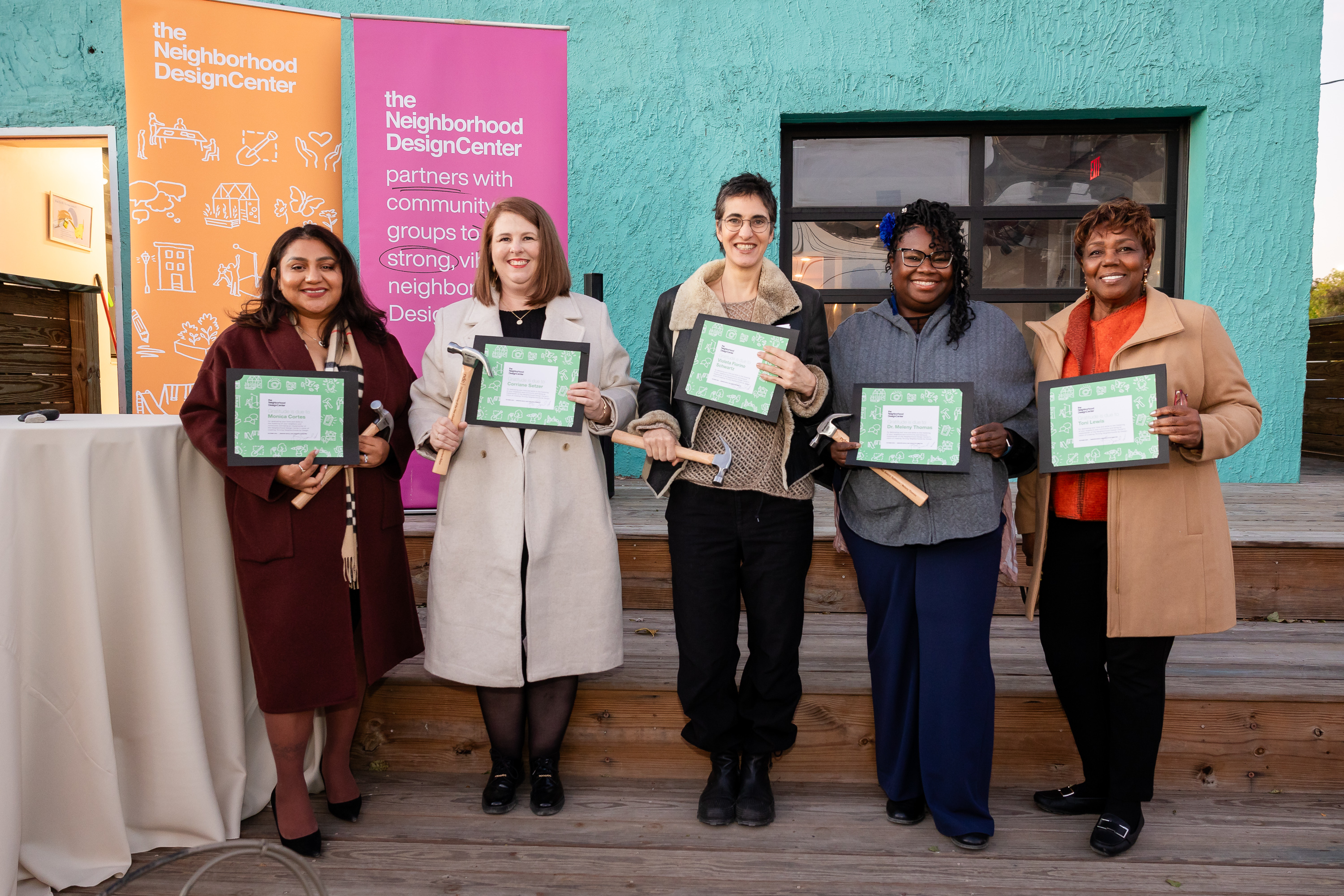 Celebrating the awardees at Our Time Kitchen, Baltimore. It was a small gathering with big heart! Photos by Valerie Paulsgrove of Side A Photography.