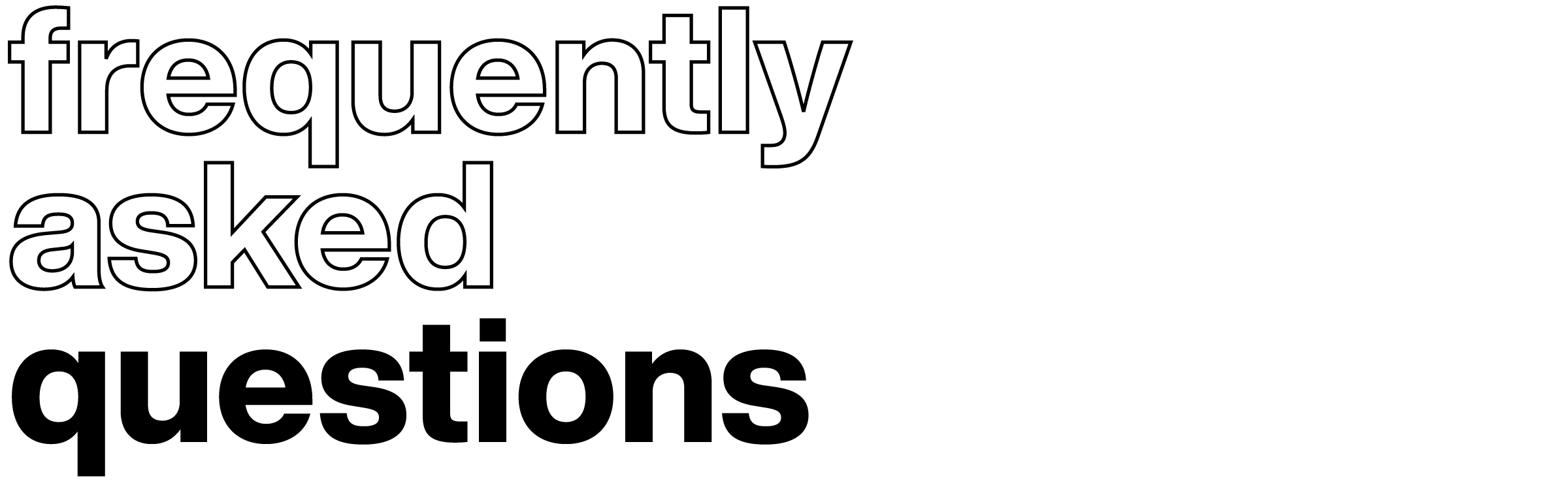 text that says "frequently asked questions"