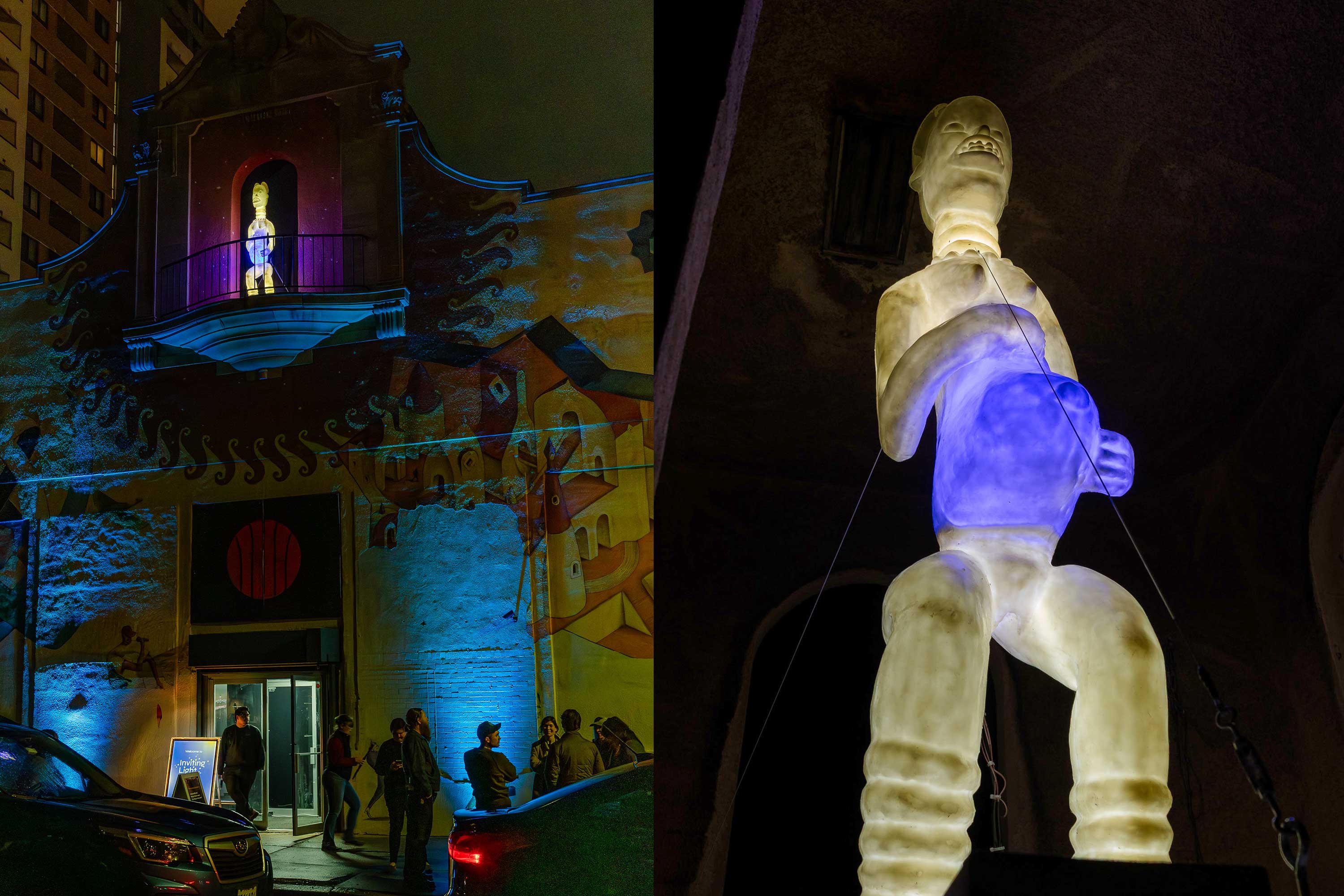 Third Watch by artist Zoë Charlton. Located at the North Avenue Market, Zoë is conjuring Bwanga of Cameroon as a security nightlight for those seeking spiritual comfort and protection while passing the North Avenue Marketplace at night.
