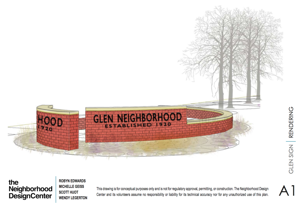 Glen Neighborhood Sign