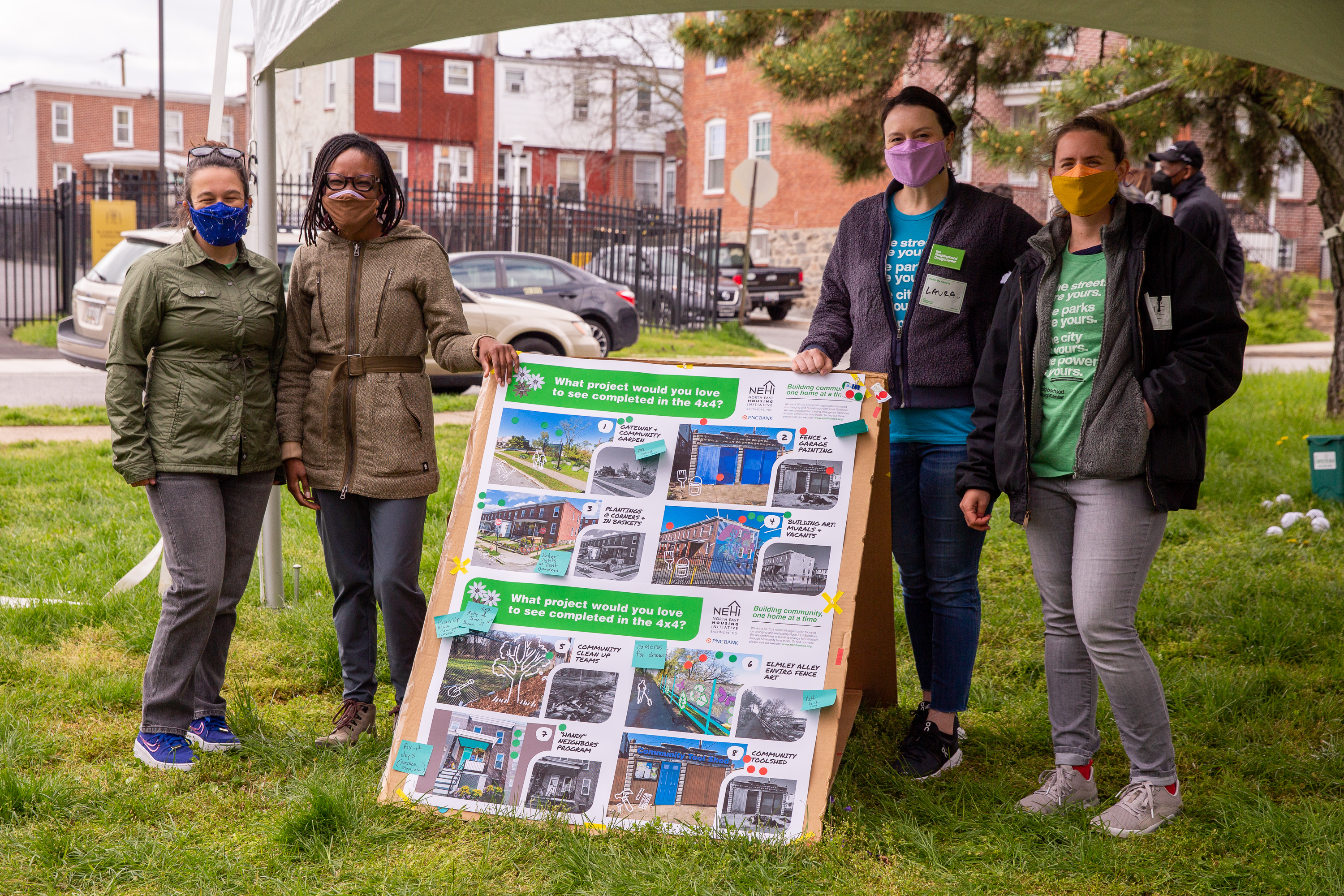 The North East Housing Initiative (NEHI) is a nonprofit dedicated to affordable housing and neighborhood stability. They renovate vacant properties in the The Four by Four neighborhood of Northeast Baltimore and sell them to those who never thought home ownership was possible. The Neighborhood Design Center worked with NEHI on outreach and marketing materials for their pilot homes and on community engagement throughout the process. 
