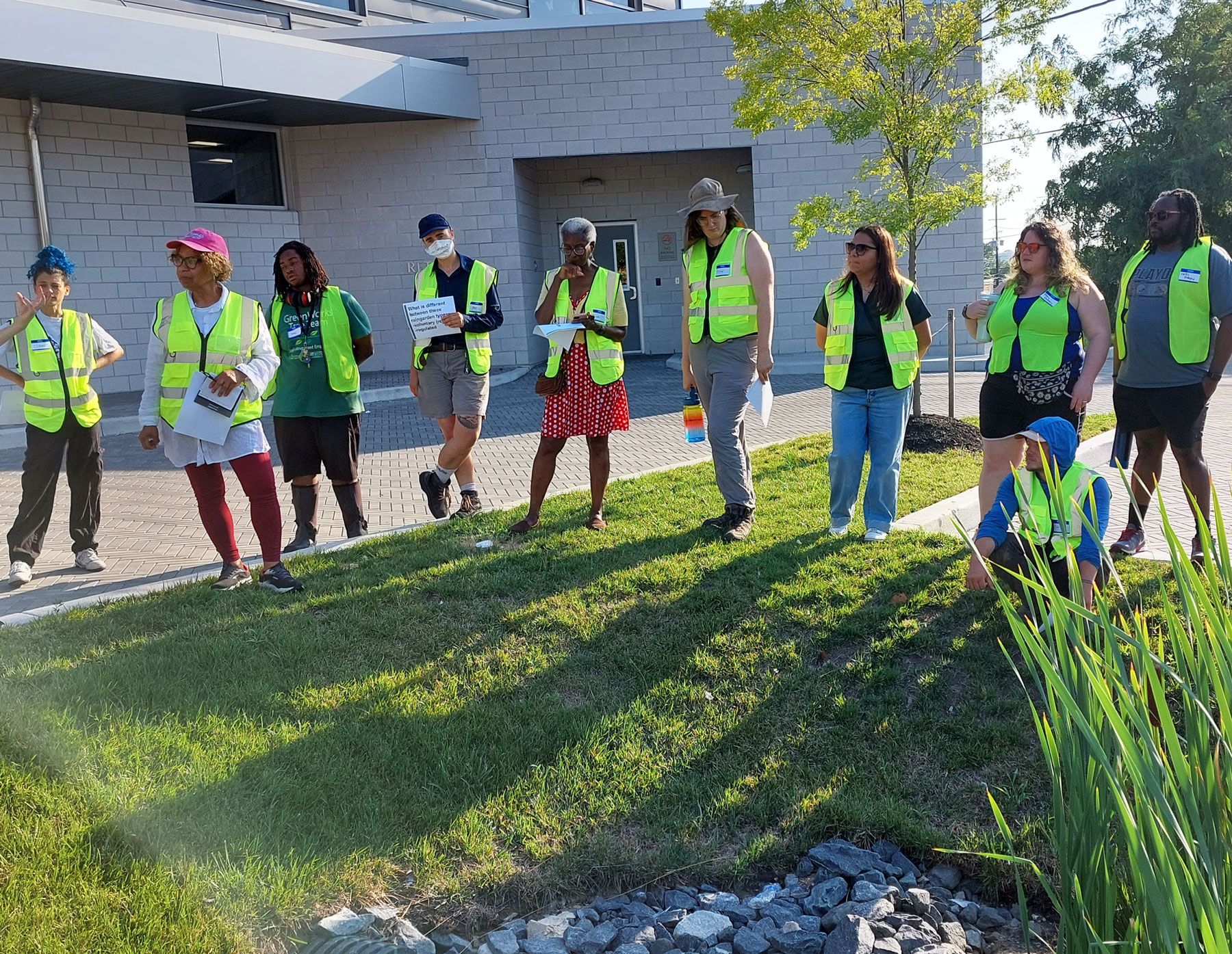Workshop in Bladensburg, Maryland about how rain gardens, bioretention, and other green infrastructure can help our communities manage stormwater and reduce flooding.
