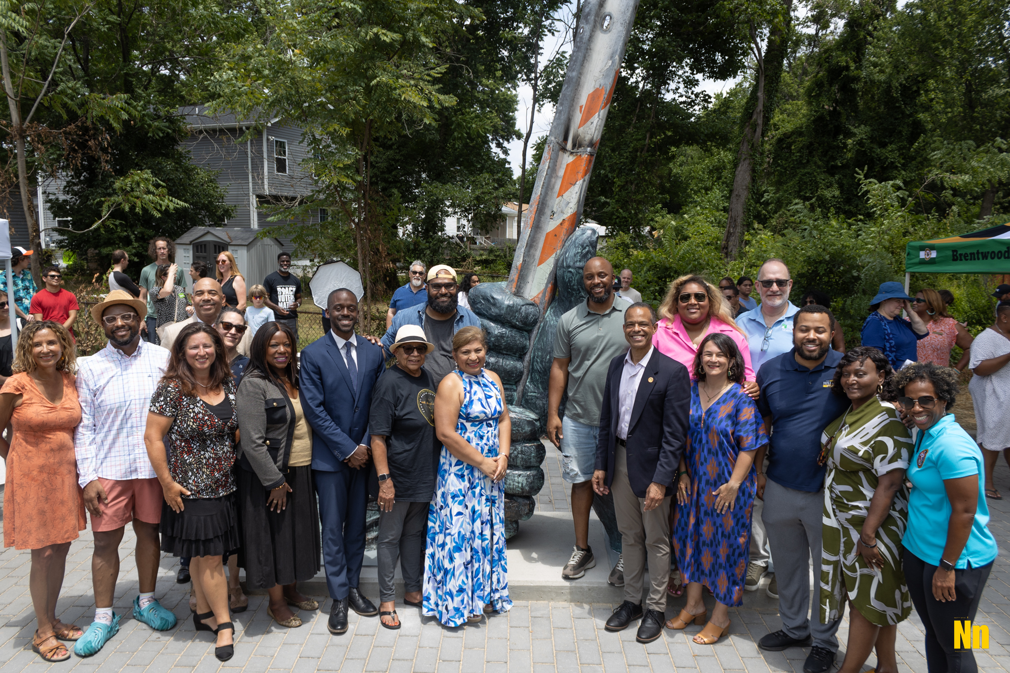 The sculpture's unveiling celebration drew a huge crowd. Photos by Nicholas London, London Legacy Creations LLC.