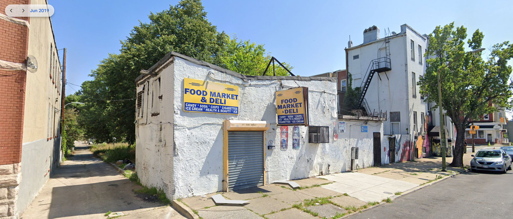 The site’s current condition: The existing vacant food market in the back of A Step Forward’s office is in rough shape. This footprint could be better utilized.