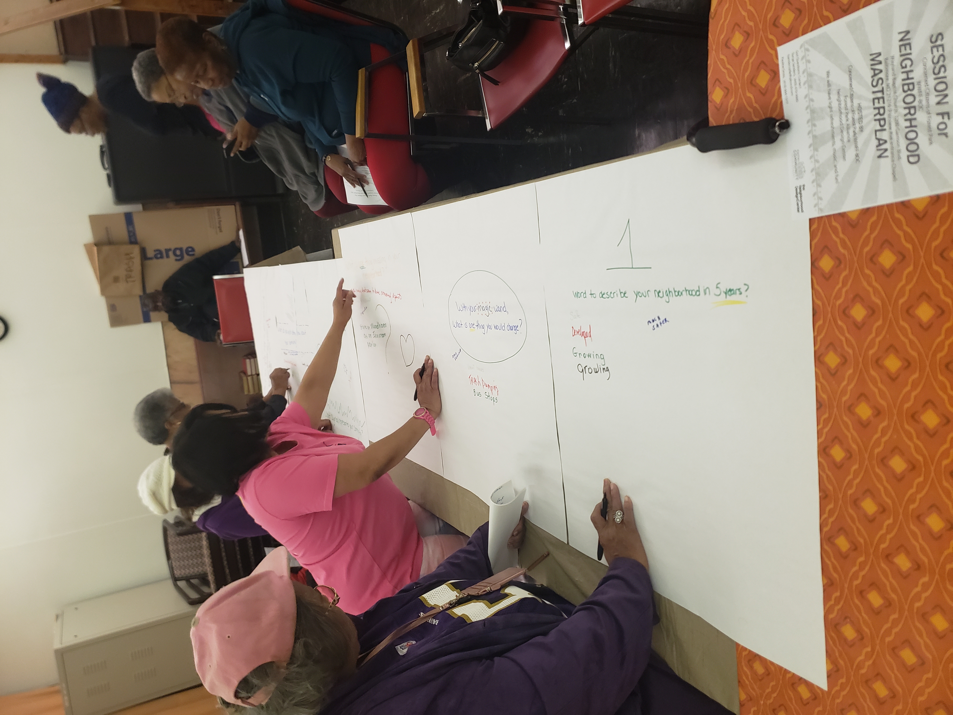 Community members get engaged during an input session