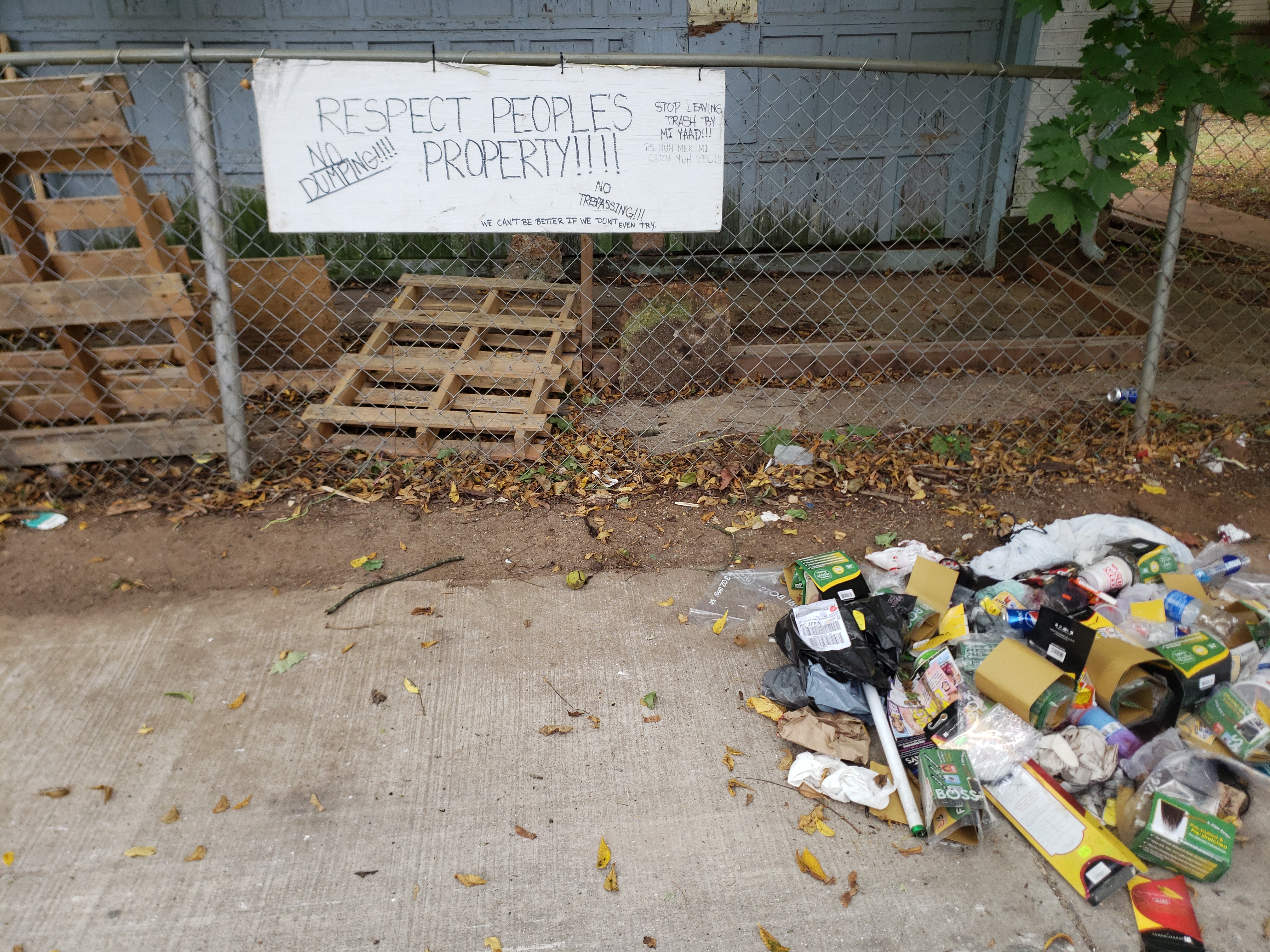 Illegal dumping in the community