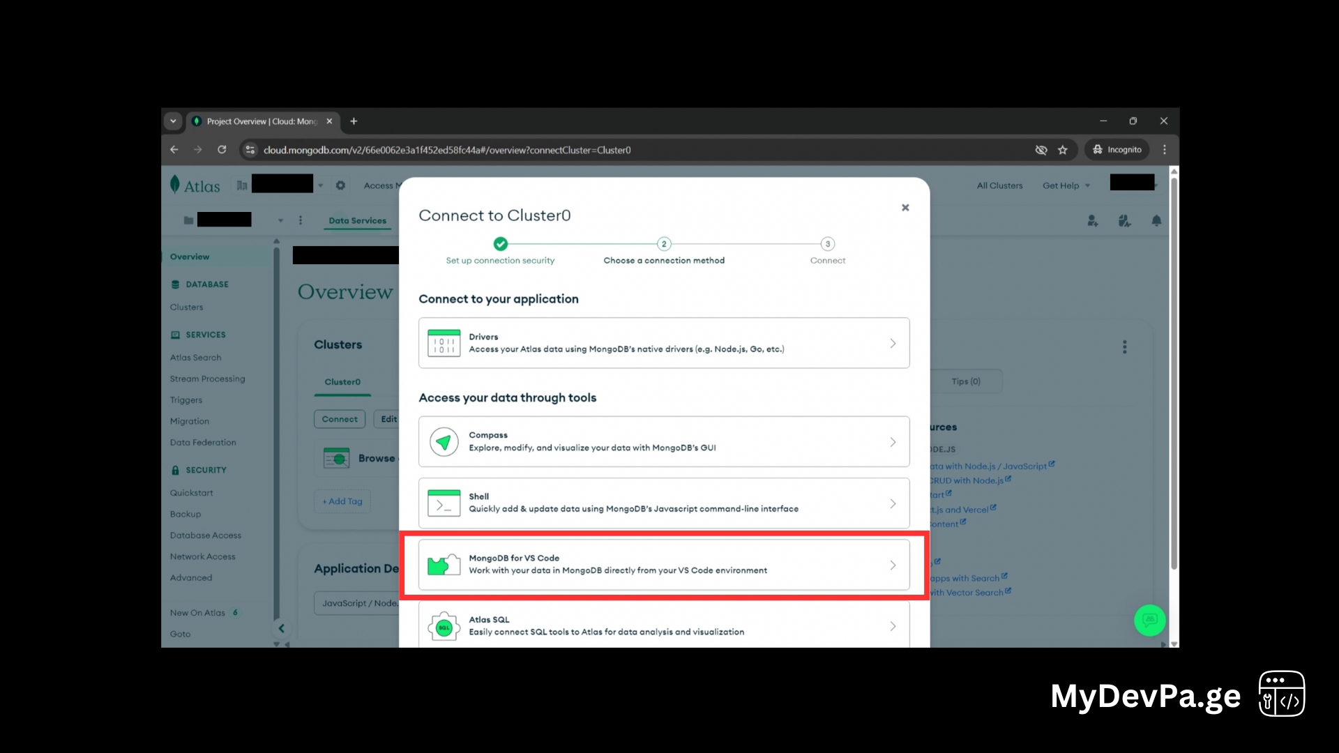 Mongo Connect to Cluster