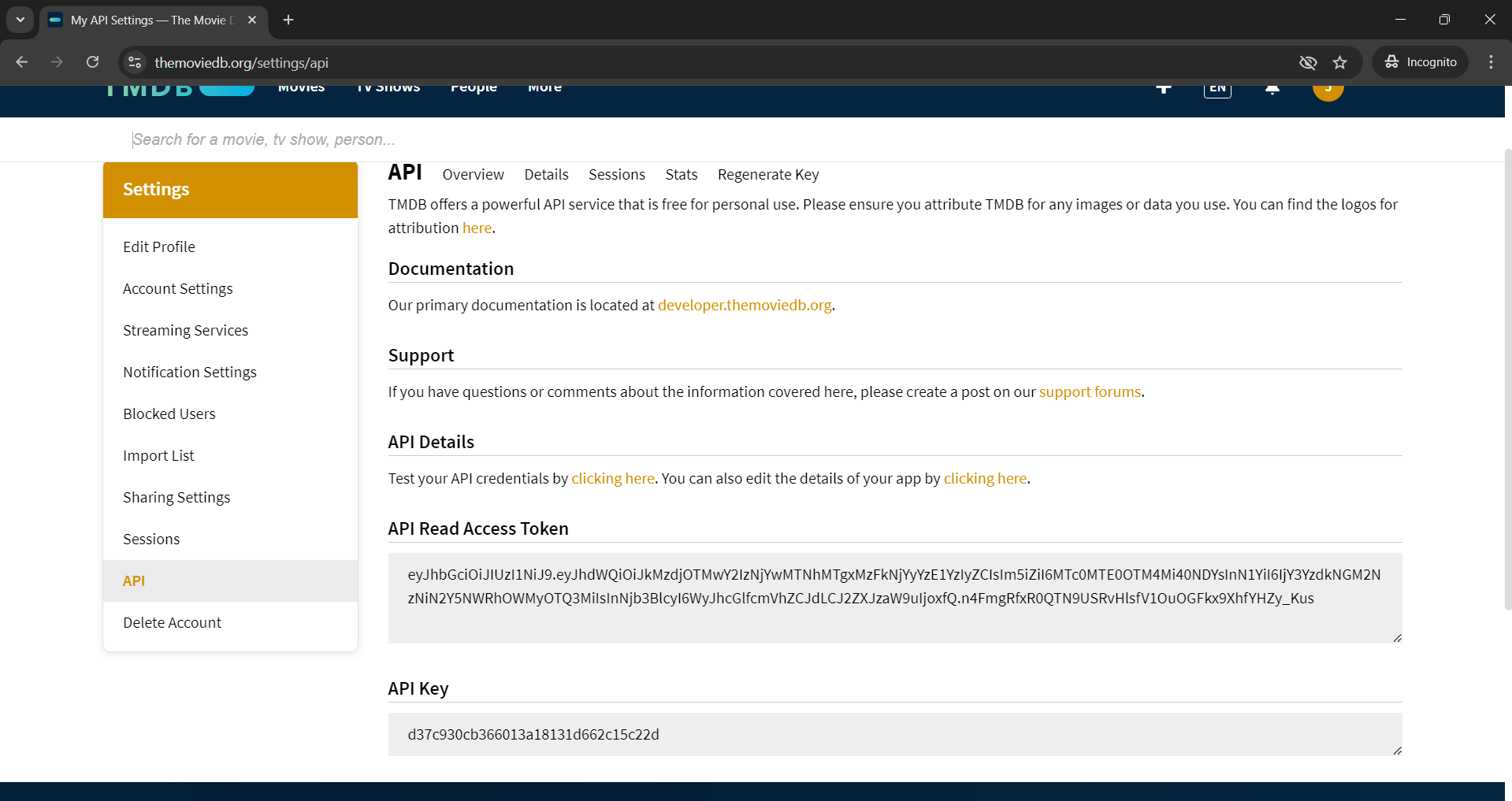 Sign up for an API key