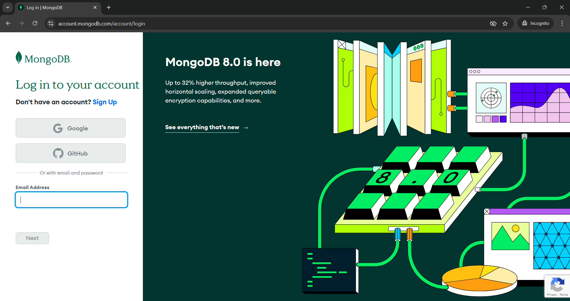 Mongo Login Page