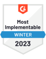 G2 Most Implementable (Winter 2023)
