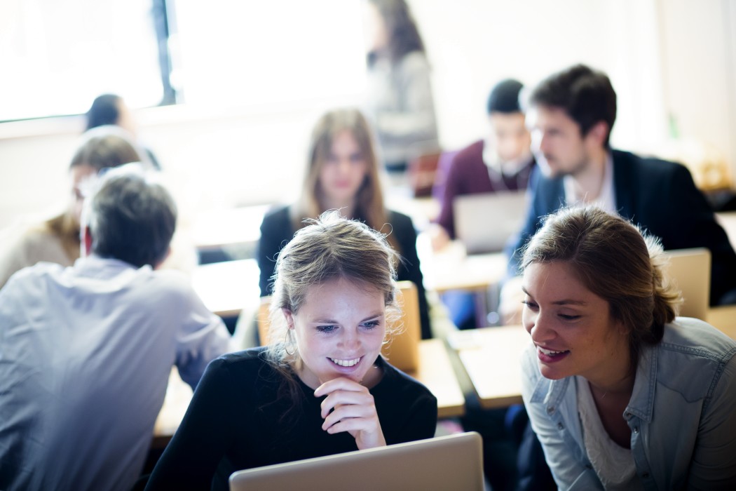 students working