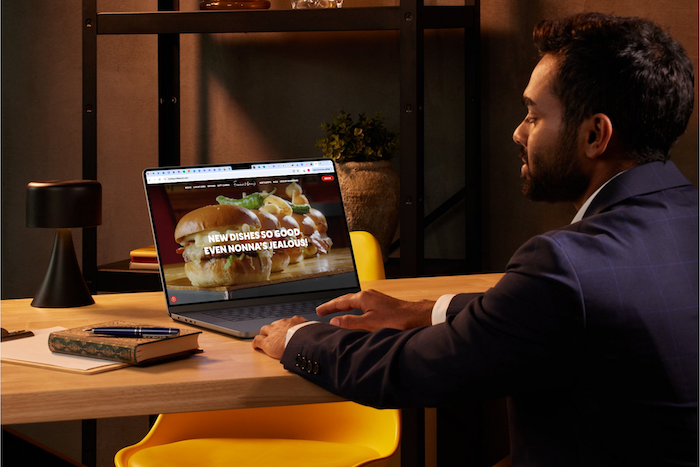 Website on desk