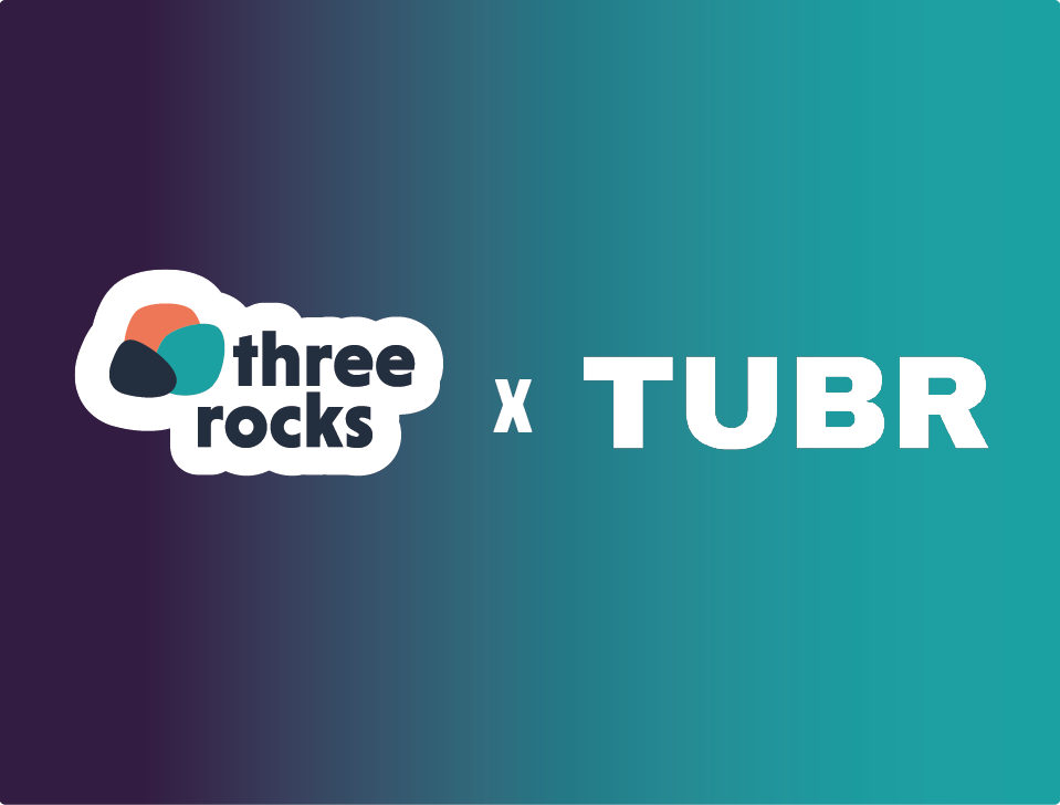 tubr x three rocks logos