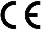 A CE safety mark. It's has the letters 'C E' in a row.