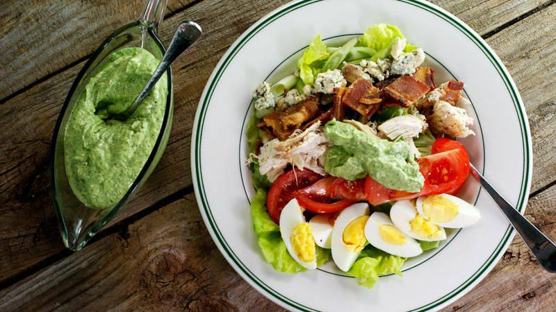 Rotisserie Chicken Cobb Salad with Avocado Ranch Dressing | Rachael Ray ...