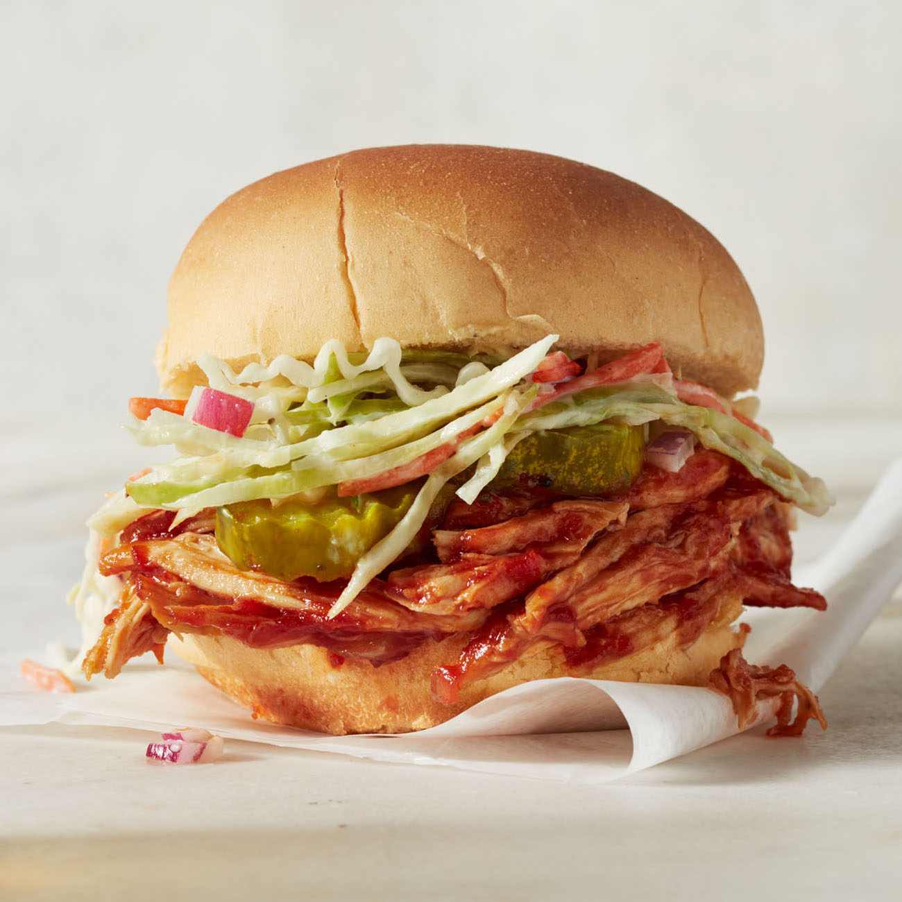 Rachael Ray's Quick BBQ Pulled-Chicken Sandwiches