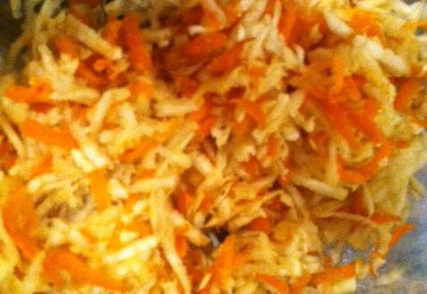 Shredded Celery Root and Carrot Salad