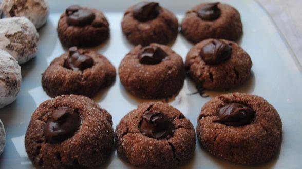 Chocolate Mint Thumbprints