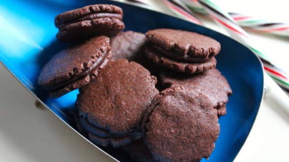 Thin Mint Chocolate Sandwich Cookies