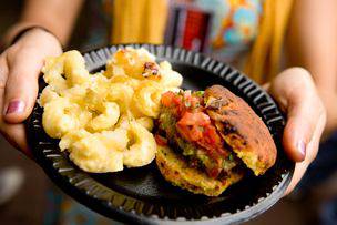 Beer-and-Beef Chili Sliders on Bacon Biscuits with Tomatillo Ketchup