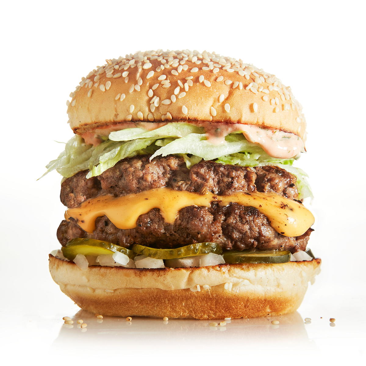 BURGER OF THE MONTH: Double Cheeseburgers with Special Ranch