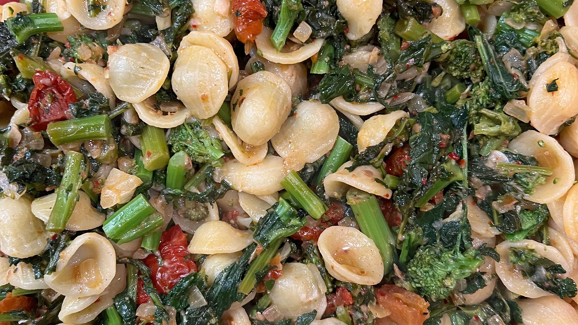 Orecchiette with Broccoli Rabe and Semi-Dried Tomatoes