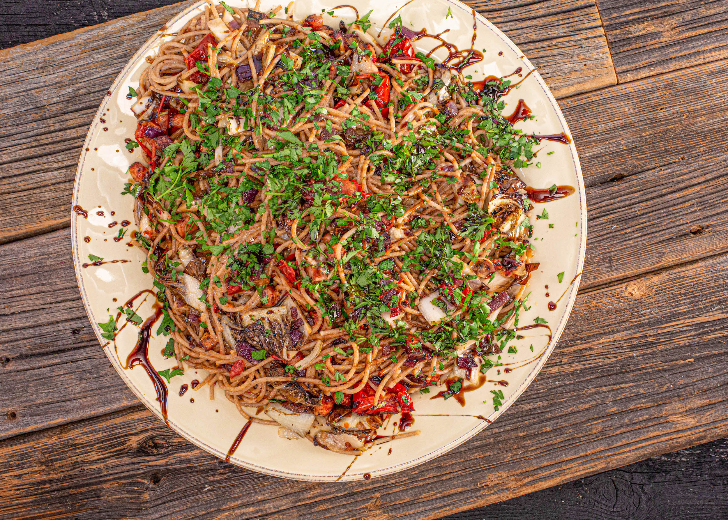 Bacon, Radicchio and Semi-Dried Tomato Pasta