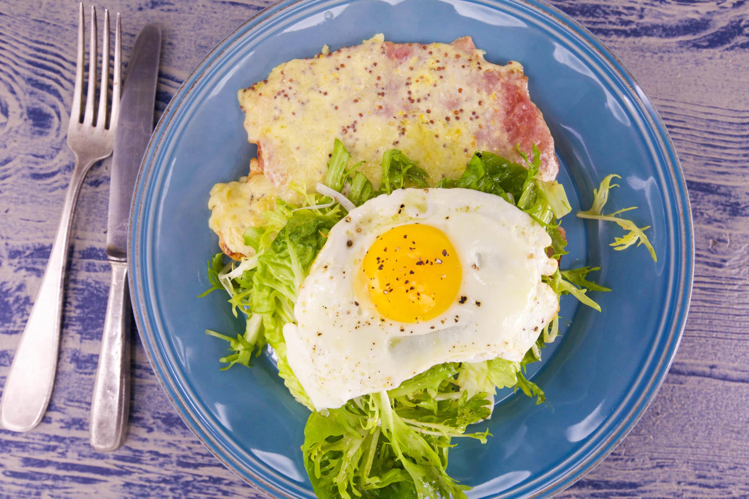 Croque Madame-Style Chicken Paillard