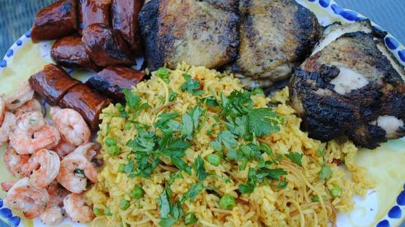 Spanish Mixed Grill With Rice Salad