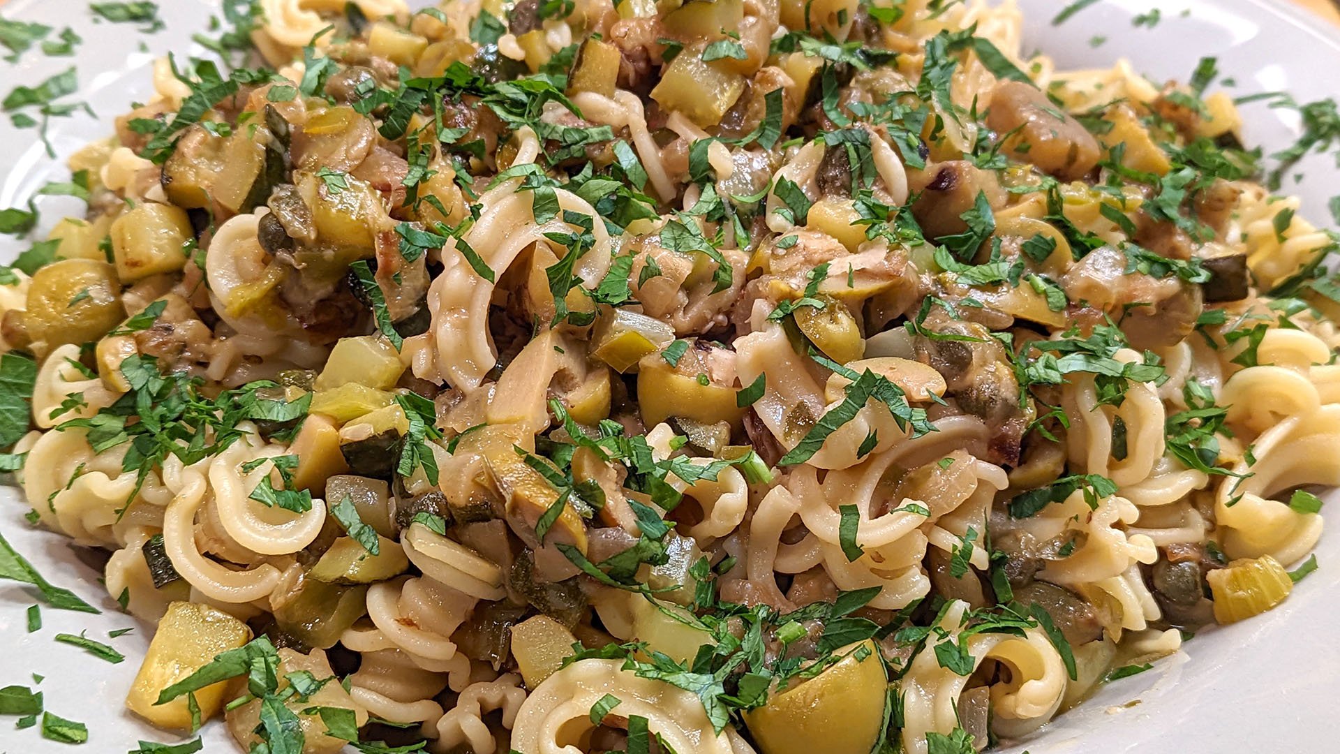 Green Caponata Pasta