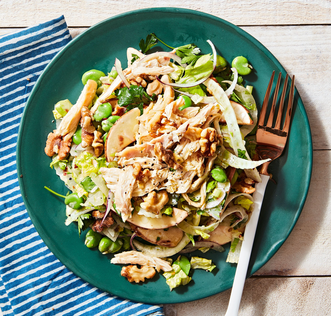 Chicken Salad with Fennel & Favas