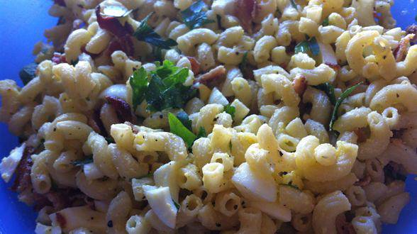 Bacon and Egg Macaroni Salad