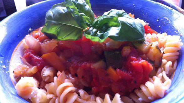 Ratatouille-Style Garden Vegetable Sauce and Fusilli