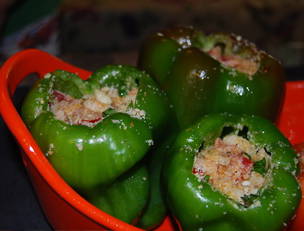 Stuffed Peppers and Tomatoes (Vegetarian)