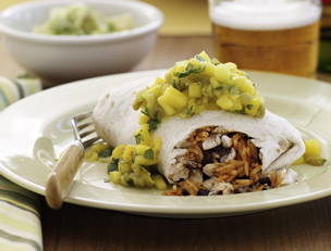 Brown Rice and Black Bean Burritos