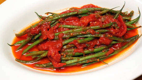 Green Beans and Stewed Tomatoes